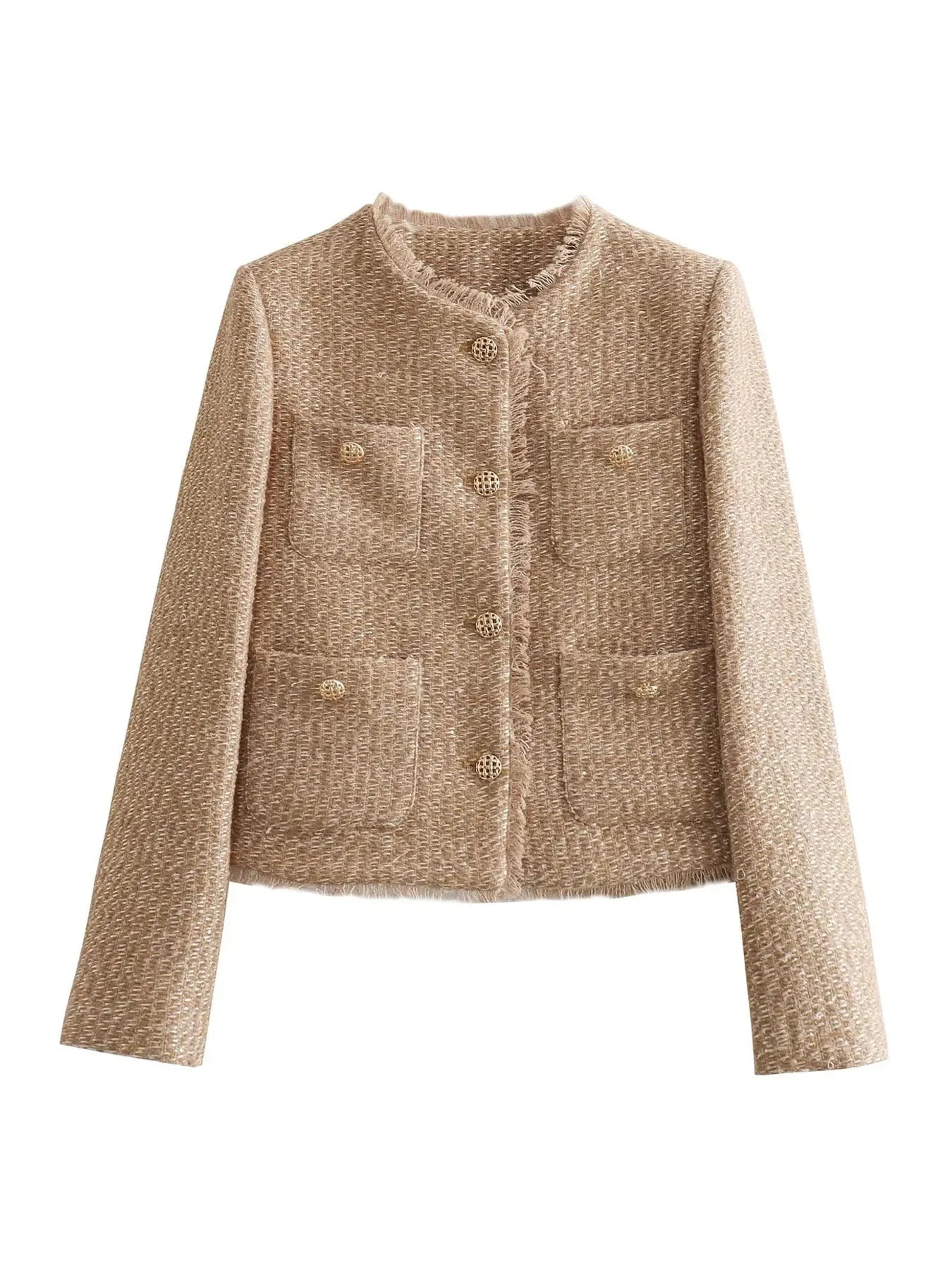 Vanessa | Elegante Zweiteilige Tweed Jacke