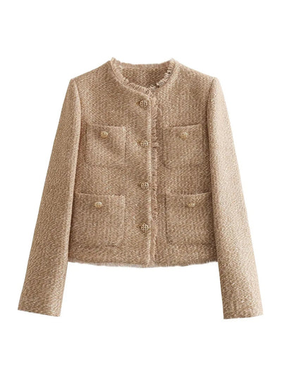 Vanessa | Elegante Zweiteilige Tweed Jacke