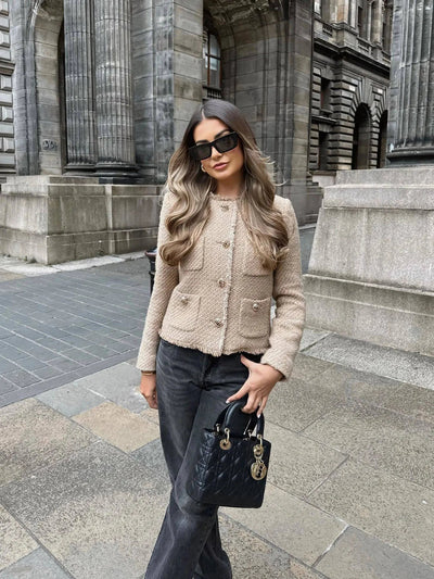 Vanessa | Elegante Zweiteilige Tweed Jacke