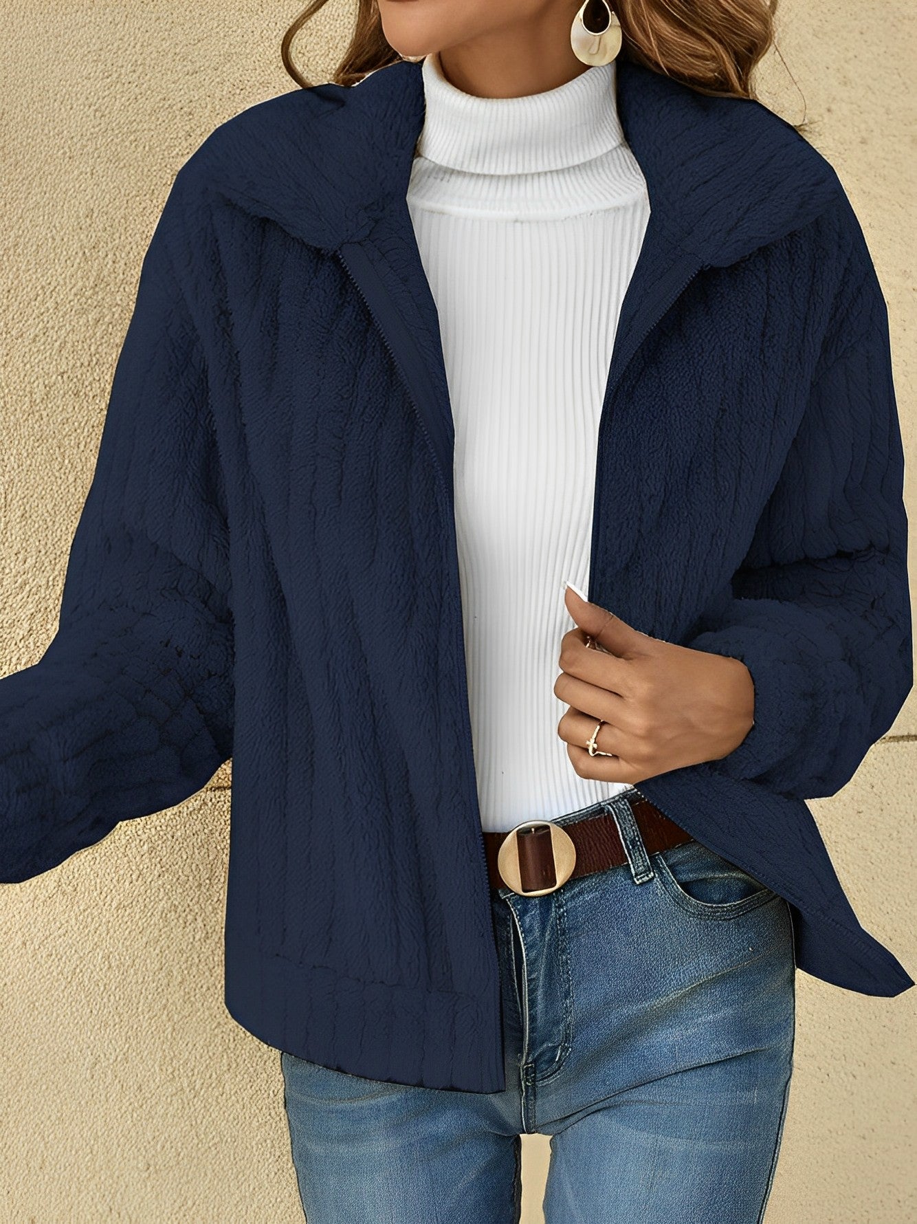 Lisa | Eleganter weicher & bequemer kuscheliger Teddy Mantel