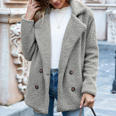 Jessika | Eleganter weicher & warmer langer Teddy Mantel