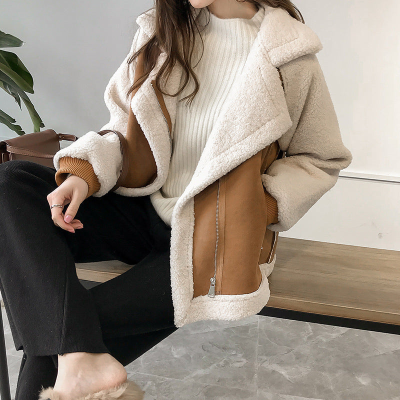 Juliane | Eleganter Teddymantel mit großem Kragen