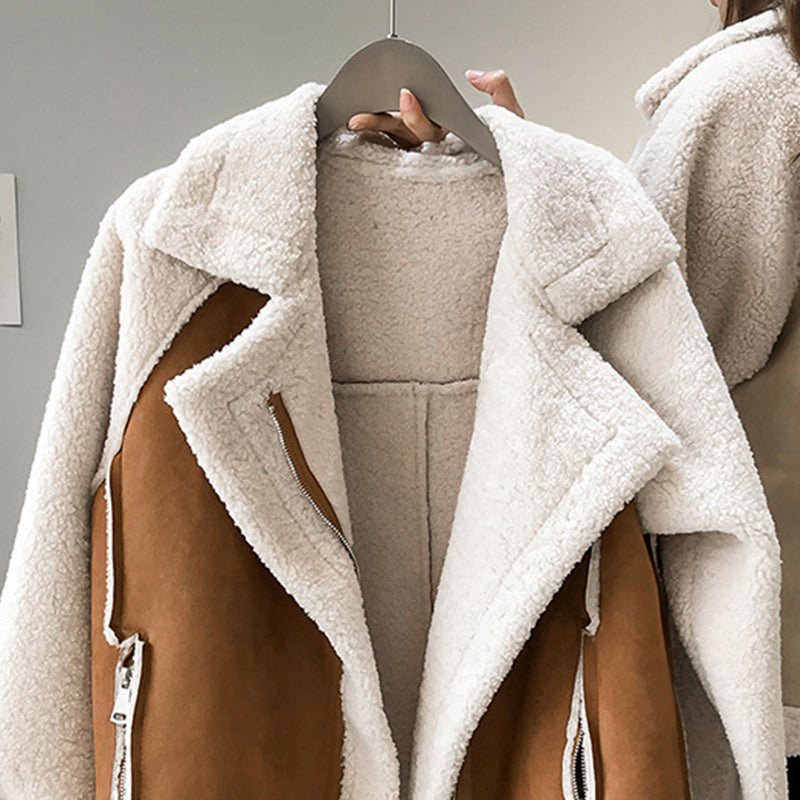 Juliane | Eleganter Teddymantel mit großem Kragen