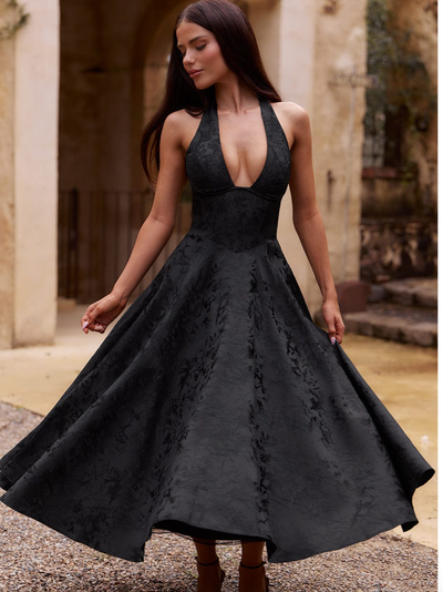 Helene | Ärmelloses Midikleid mit Neckholder
