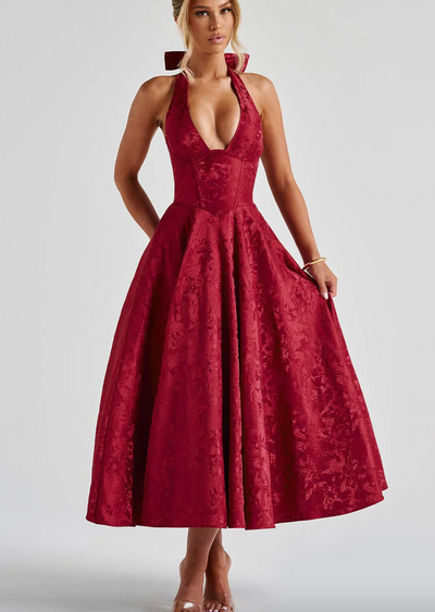 Helene | Ärmelloses Midikleid mit Neckholder