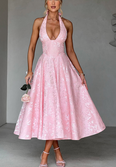 Helene | Ärmelloses Midikleid mit Neckholder
