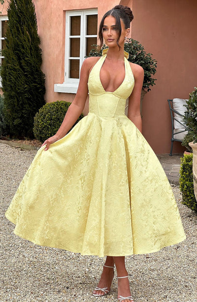 Helene | Ärmelloses Midikleid mit Neckholder
