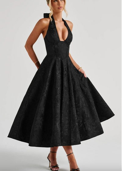 Helene | Ärmelloses Midikleid mit Neckholder
