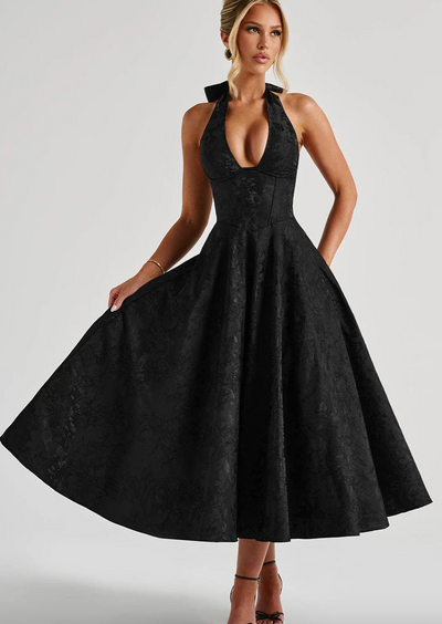 Helene | Ärmelloses Midikleid mit Neckholder