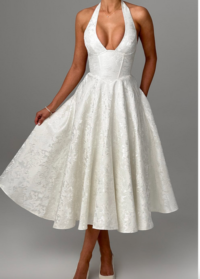 Helene | Ärmelloses Midikleid mit Neckholder