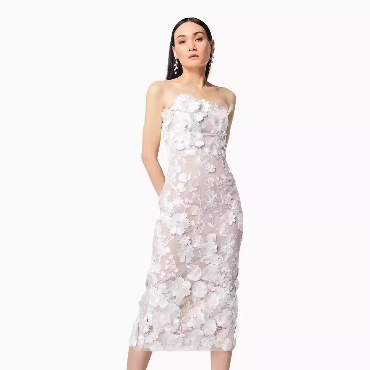 Daniela | Elegantes Festliches Midi Party Kleid