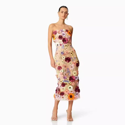 Daniela | Elegantes Festliches Midi Party Kleid