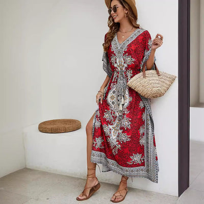Laura | Elegant und komfortabel Sommer V-Ausschnitt Maxikleid