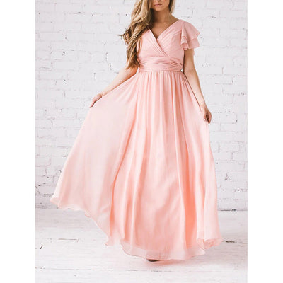 Melanie | Elegantes und bequemes V-Ausschnitt Maxikleid