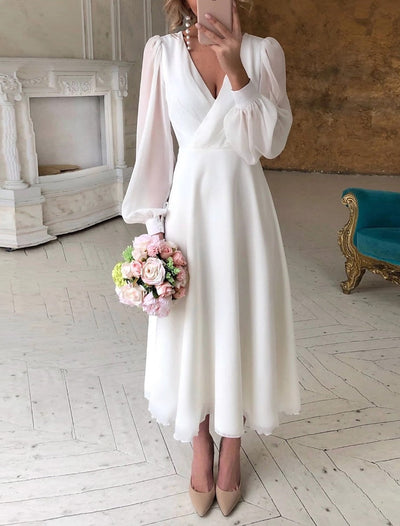 Lisa | Elegantes Midi-Brautkleid