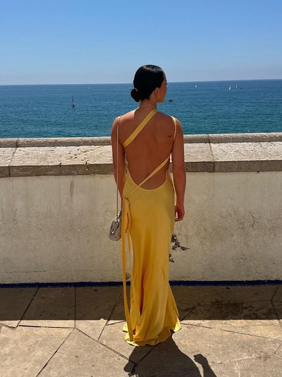 Pauline | Maxikleid Sommer mit Offenem Rücken für Damen – Festlich und Elegant