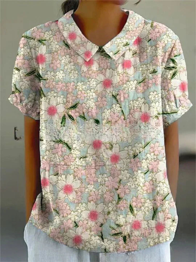 Dämpfer | Damen Top mit Blumendesign – Leicht und Atmungsaktiv