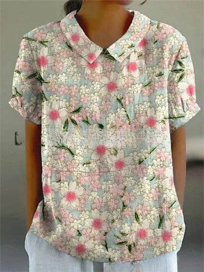 Dämpfer | Damen Top mit Blumendesign – Leicht und Atmungsaktiv