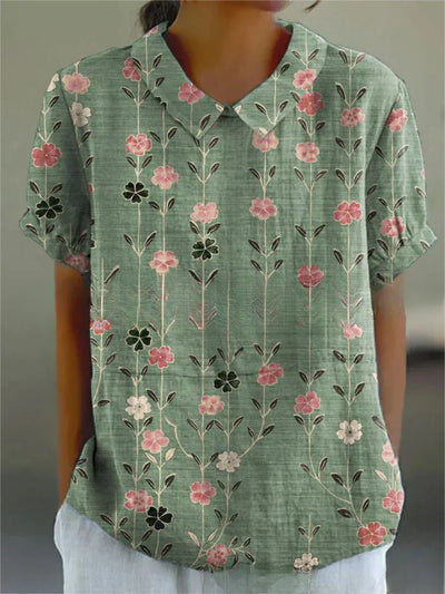 Dämpfer | Damen Top mit Blumendesign – Leicht und Atmungsaktiv