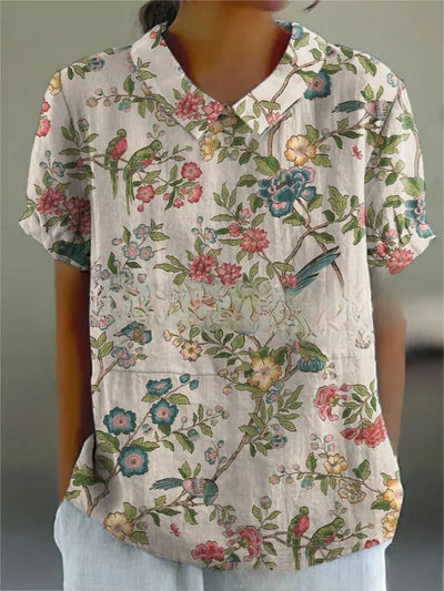 Dämpfer | Damen Top mit Blumendesign – Leicht und Atmungsaktiv