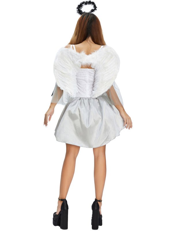 Christine | Dark Angel Kostüm mit Flügeln Mini Kleid