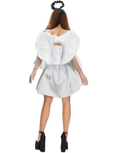 Christine | Dark Angel Kostüm mit Flügeln Mini Kleid