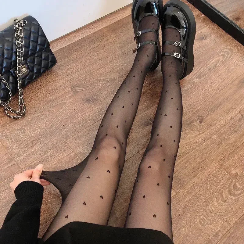 Doreen | Gemusterte Oberschenkelhohe Strumpfhose