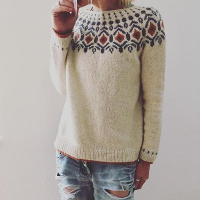 Laura | Geometrischer Grobstrick pullover