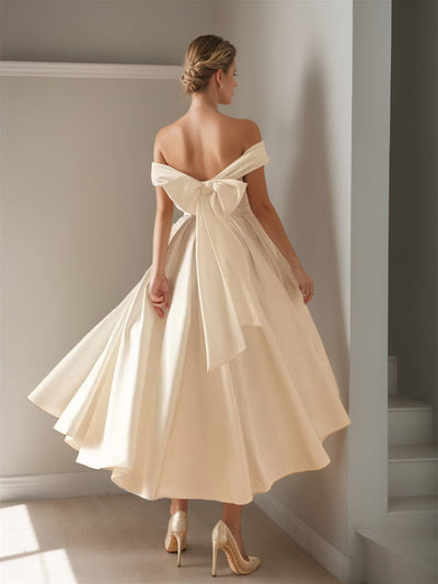 Ginevra | Trägerloses Midi Brautkleid