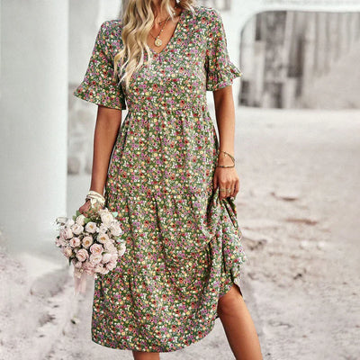 Lena | Blumensommer Kleid lässige Frau