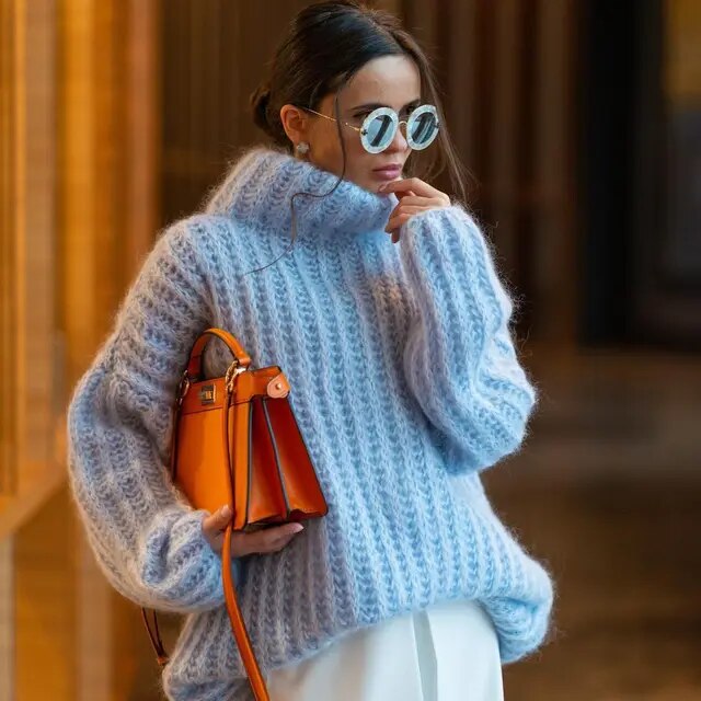 Sandra | Stylischer Grobstrick Rollkragenpullover