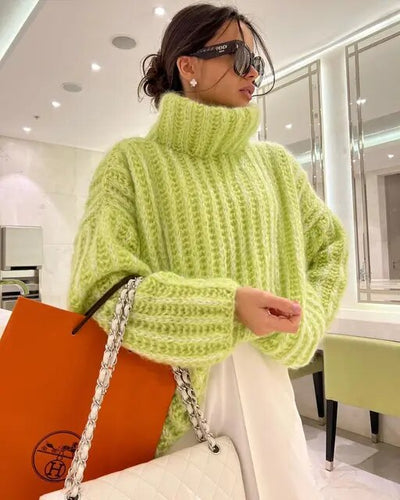 Sandra | Stylischer Grobstrick Rollkragenpullover