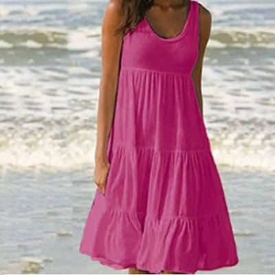 Jocoo | Damenkleid Boho Mini Kleid mit Rüschen für Sommerlook