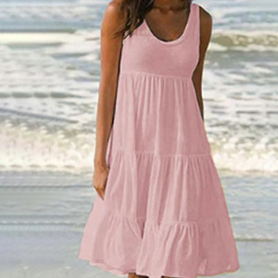 Jocoo | Damenkleid Boho Mini Kleid mit Rüschen für Sommerlook
