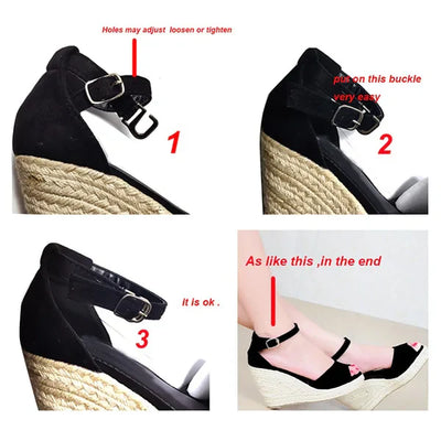 Elysia | Keilabsatz Sandalen Damen Peep-Toe