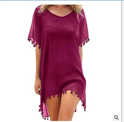 Variant image for Chiffon Strandkleid Damen | Elegantes Beach Cover Up-3