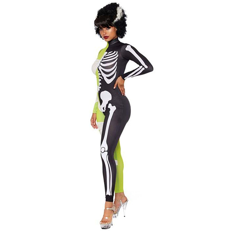 Katrin | Halloween Kostüm Halb Mumie Halb Skelett