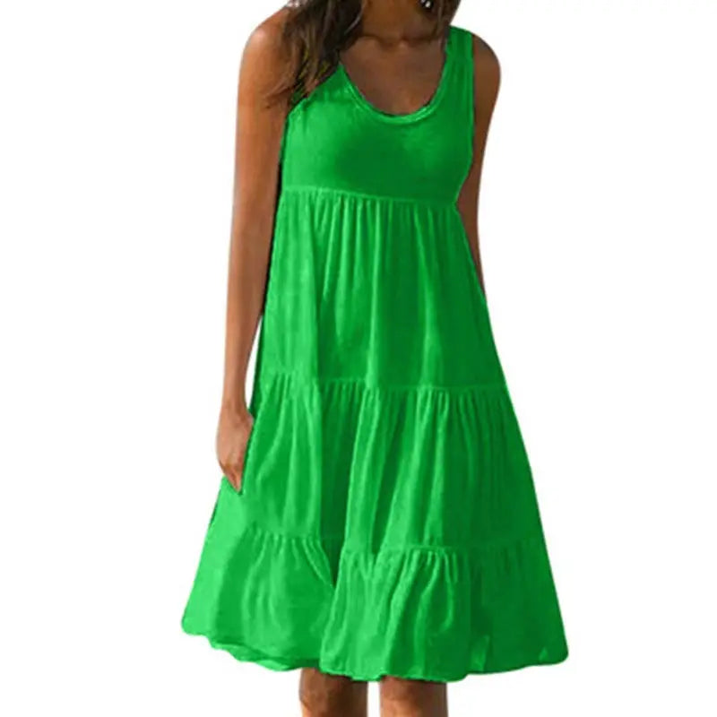 Jocoo | Damenkleid Boho Mini Kleid mit Rüschen für Sommerlook