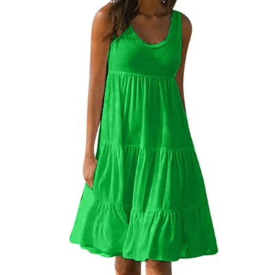 Jocoo | Damenkleid Boho Mini Kleid mit Rüschen für Sommerlook