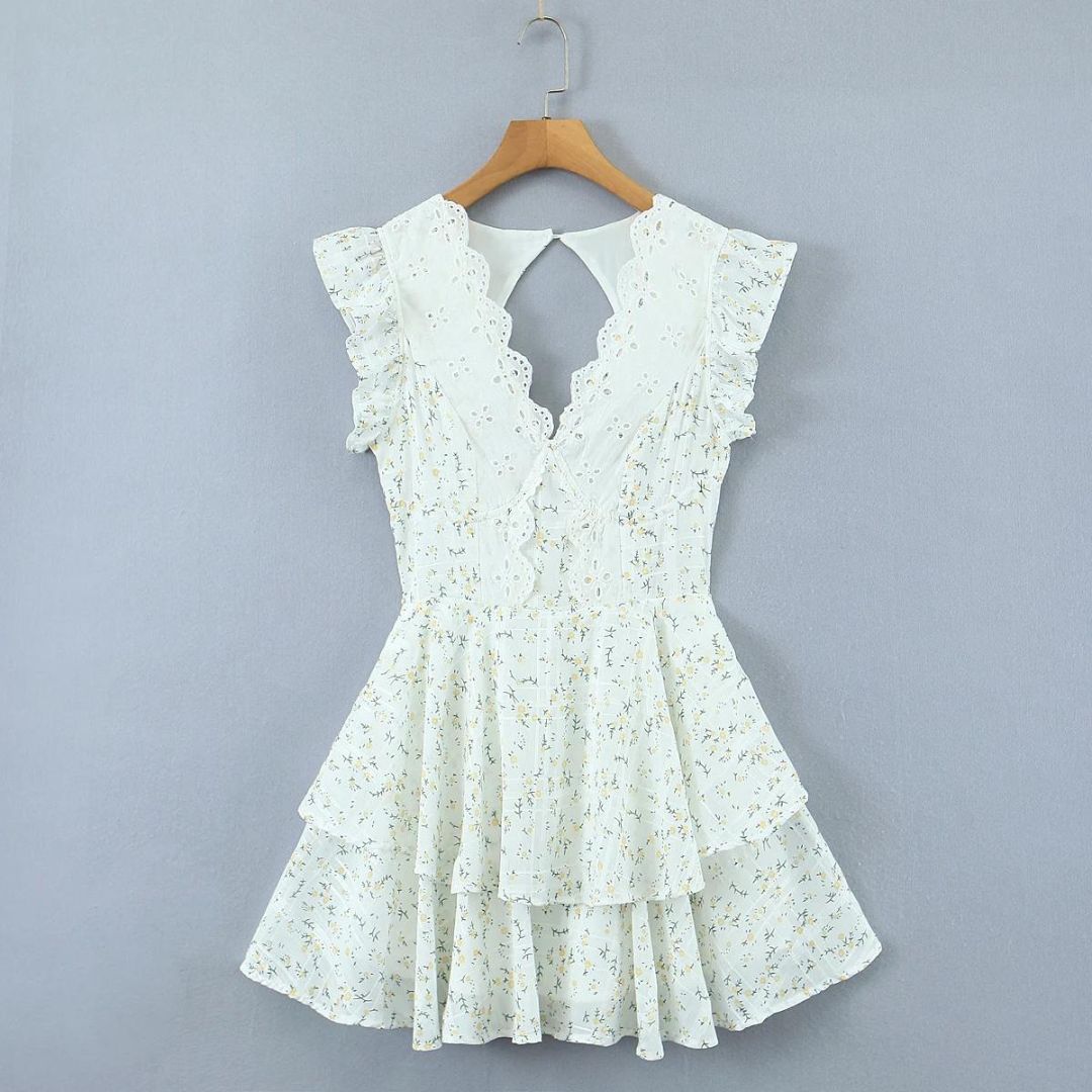 Heidi | Lochstickerei Minikleid