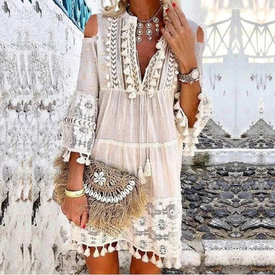 Monika | Boho festliches Freizeitkleid