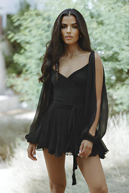 Sandra | Sommerliches Minikleid mit Laternenärmeln