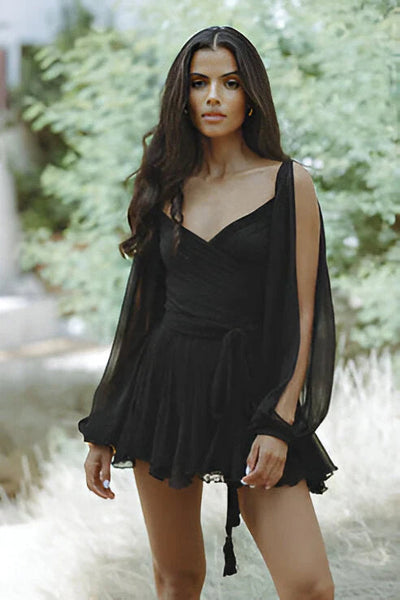Sandra | Sommerliches Minikleid mit Laternenärmeln