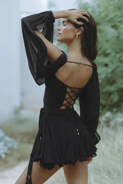 Sandra | Sommerliches Minikleid mit Laternenärmeln