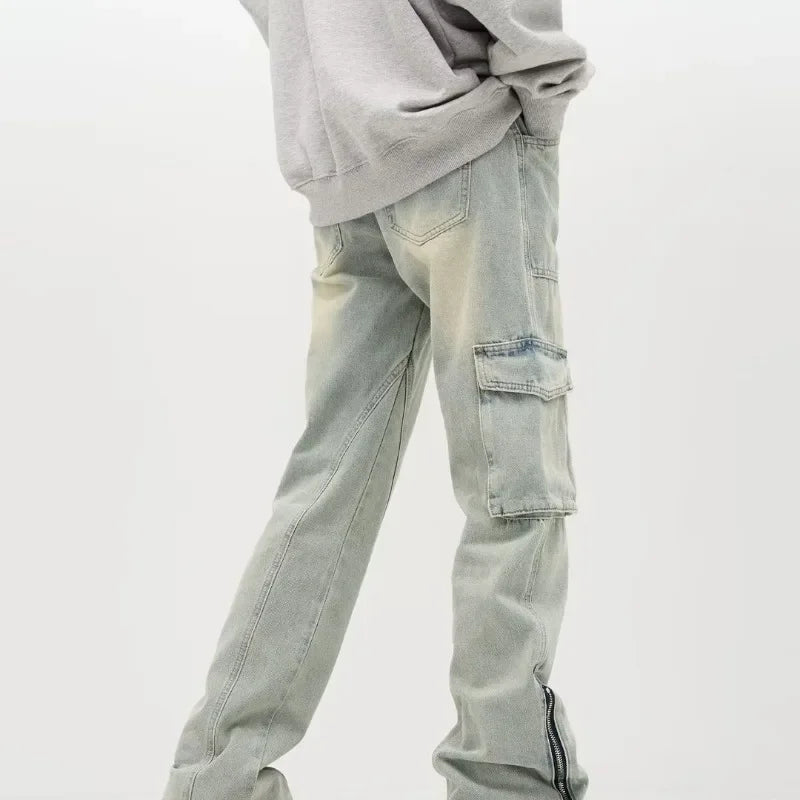Stefan | Baggy Jeans mit Seitlichen Reißverschlüssen