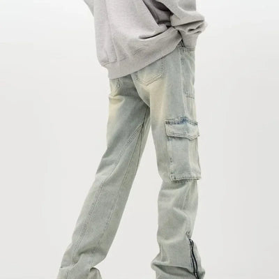 Stefan | Baggy Jeans mit Seitlichen Reißverschlüssen