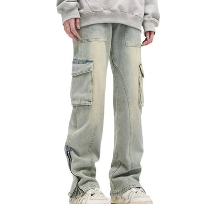 Stefan | Baggy Jeans mit Seitlichen Reißverschlüssen