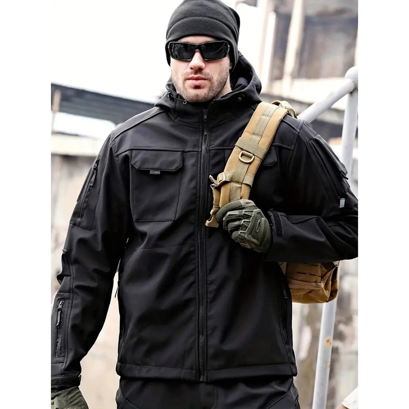 Tobias | Wasserabweisende Softshell Jacke mit Kapuze