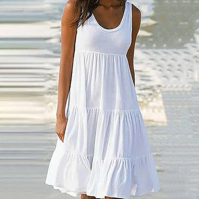 Jocoo | Damenkleid Boho Mini Kleid mit Rüschen für Sommerlook