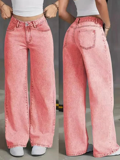 Andrea | Moderne Hohe Taille Baggy Jeans
